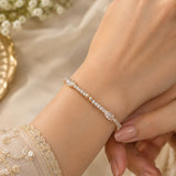 Rose Gold Alternating Marquise Tennis Bangle