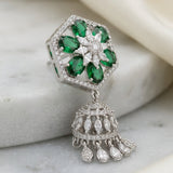 Rhodium Plated Cz Zhumki