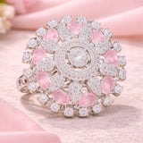 Sparkling Floral Cocktail Ring
