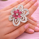 Diamond Accent Cluster Ring
