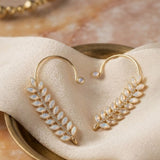 Leaf Gold-Tone Ear Cuffs