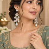 Gemstone Tiered Earrings