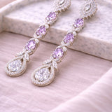 HandCrafted Cz Long Earring