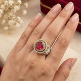 Double-Halo Crystal Ring