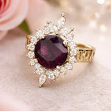 Floral Gemstone Ring
