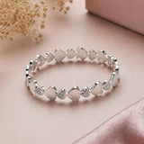 Silver Heart Charm Bracelet