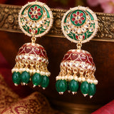 Classic Meenakari Pearl Earring