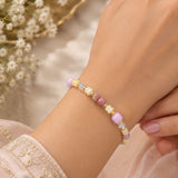 Gold Multi-Gemstone & Crystal Beaded Bracelet