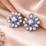 Blue Stone Stud Earrings