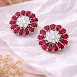 Rhodium Plated Stone Tops