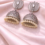 Sliver Oxidised Jhumki