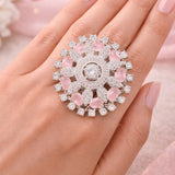 Sparkling Floral Cocktail Ring