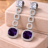 Black Rose Plated long Earring