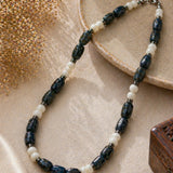 Stone Bead Mala Necklace