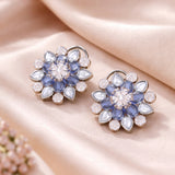 Blue Stone Stud Earrings