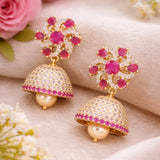 Modern Ruby Earrings