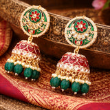 Classic Meenakari Pearl Earring