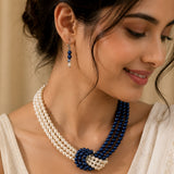 Blue & White Pearl Set