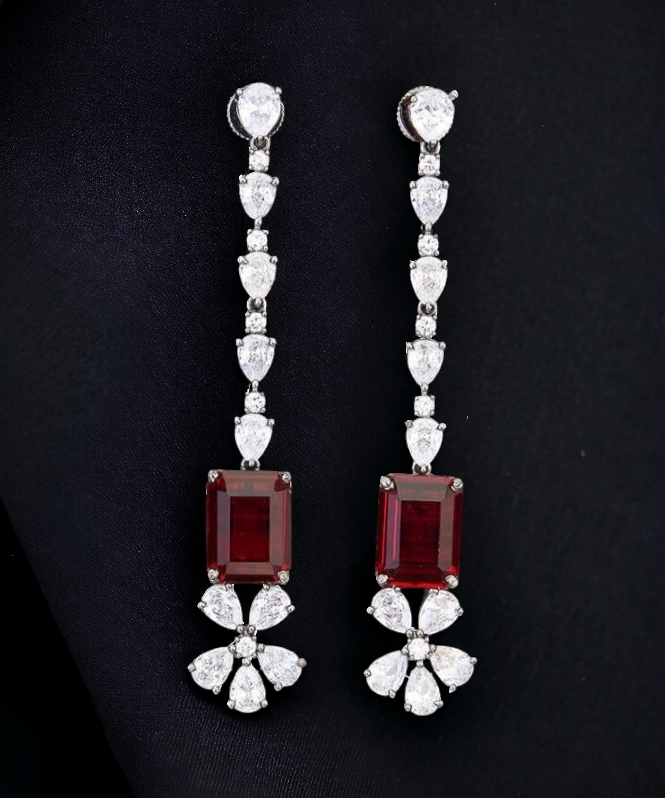 long stud earrings
