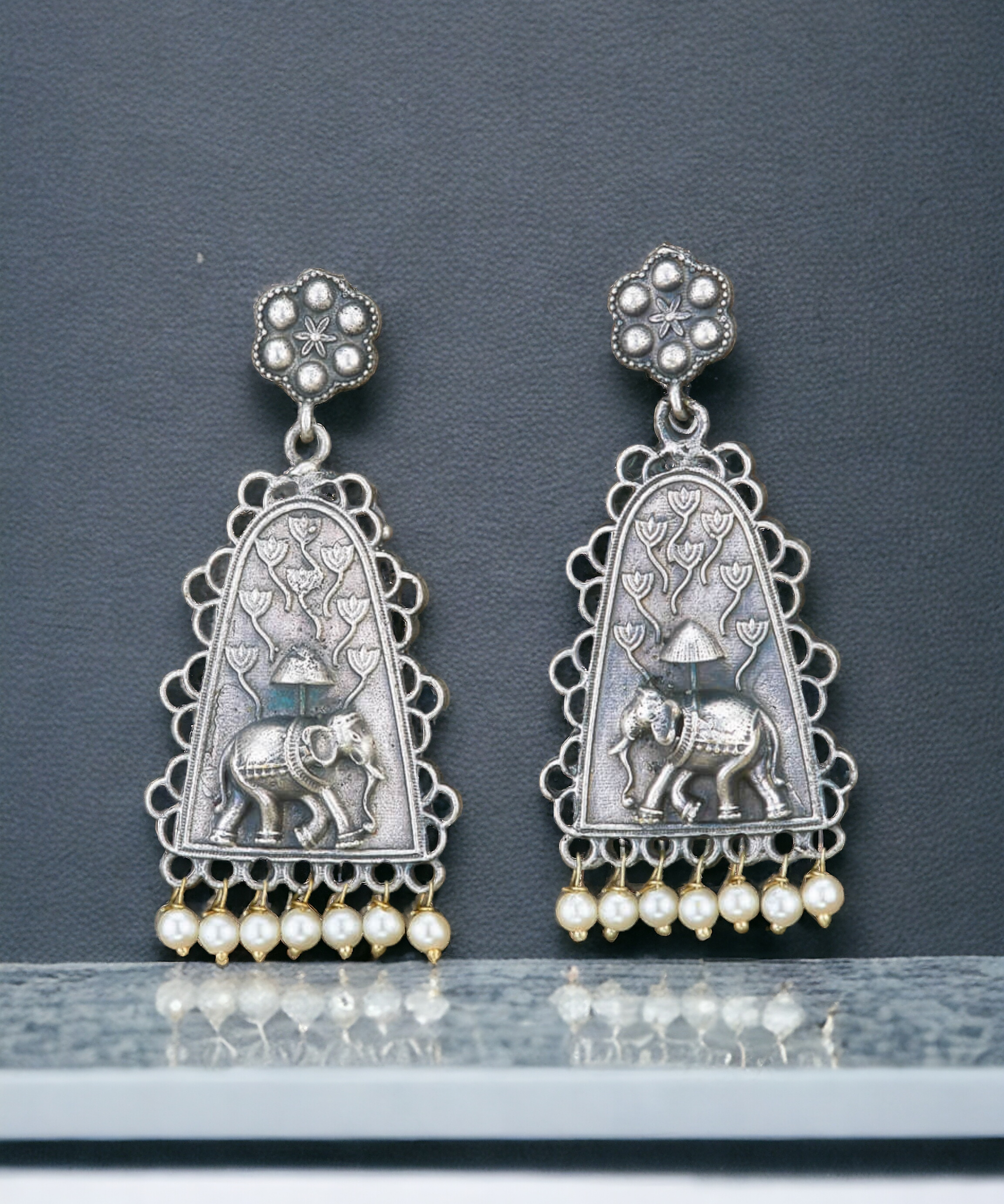 earrings oxidised