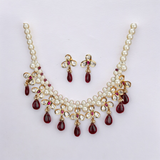 HandCrafted Classic Stone Beads Kundan Necklace Set