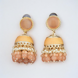 Classic Gold Plated Meenakari  Pearl Earring