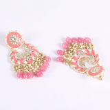 Gold Plated Meenakari Pearl Jhumki