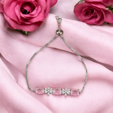 Pink Classic HandCrafted Rhodium Plated Bracelet