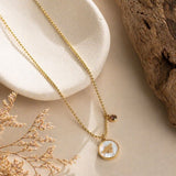 Golden Bee Charm Necklace